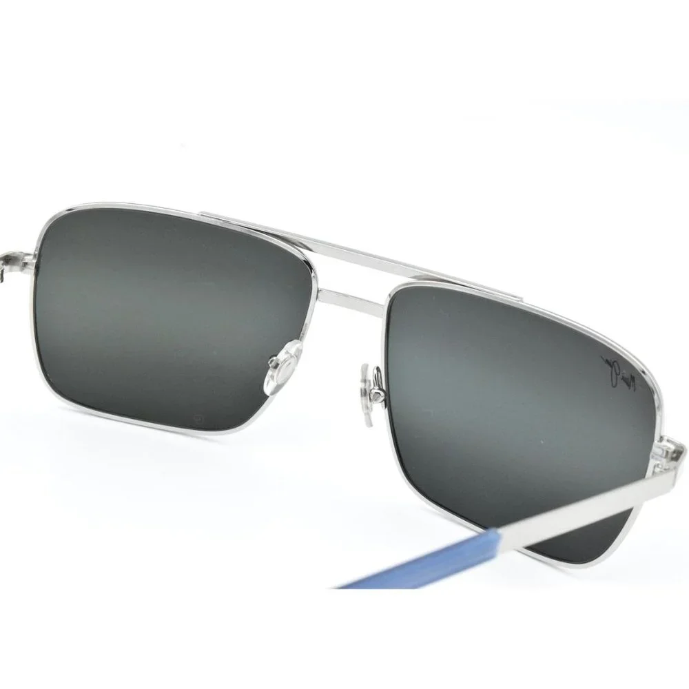 Maui Jim COMPASS MJ714-17 Silver Frames & Blue Arms / Neutral Grey  Pola…